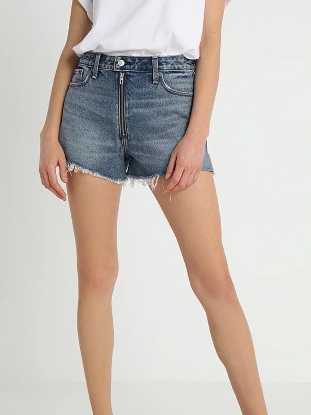 Abercrombie & Fitch Annie High Rise Cut Off Shorts Women’s Size 26 Clean Girl - Picture 1 of 8